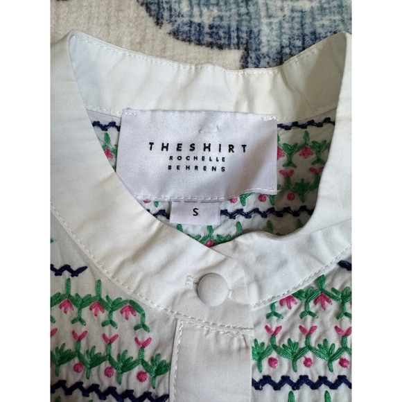The Shirt Rochelle Behrens Embroidered Saylor Blouse Top Tuckernuck Small - Picture 5 of 11